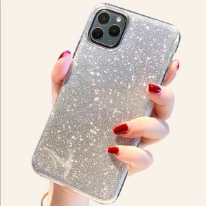iPhone 12 Glitter Silver Case